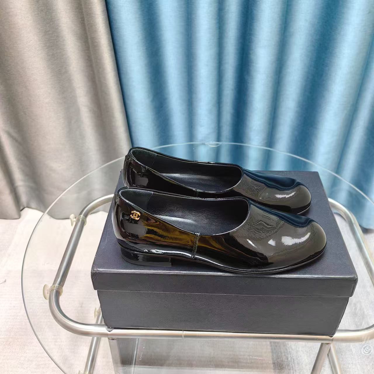 Chanel 2025 Loafer Black Patent Leather