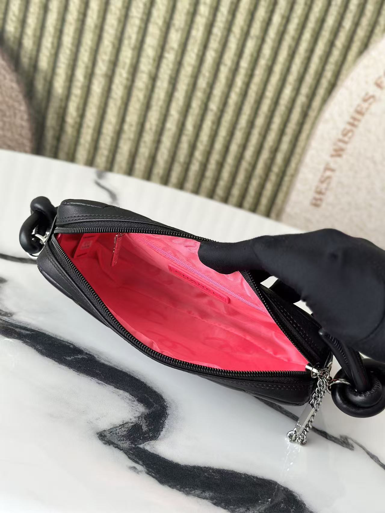CC Cambon Ligne Pochette Black Quilted Calfskin