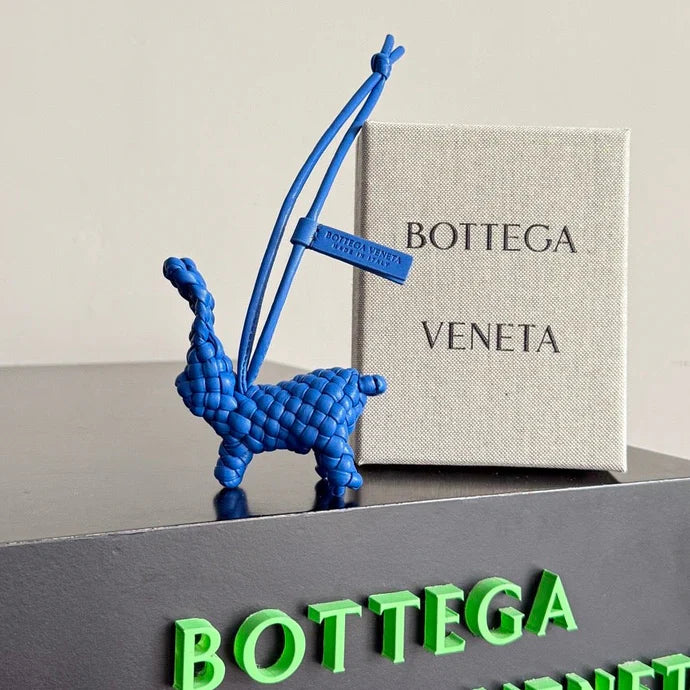 BV Rabbit Charm Blue Lambskin