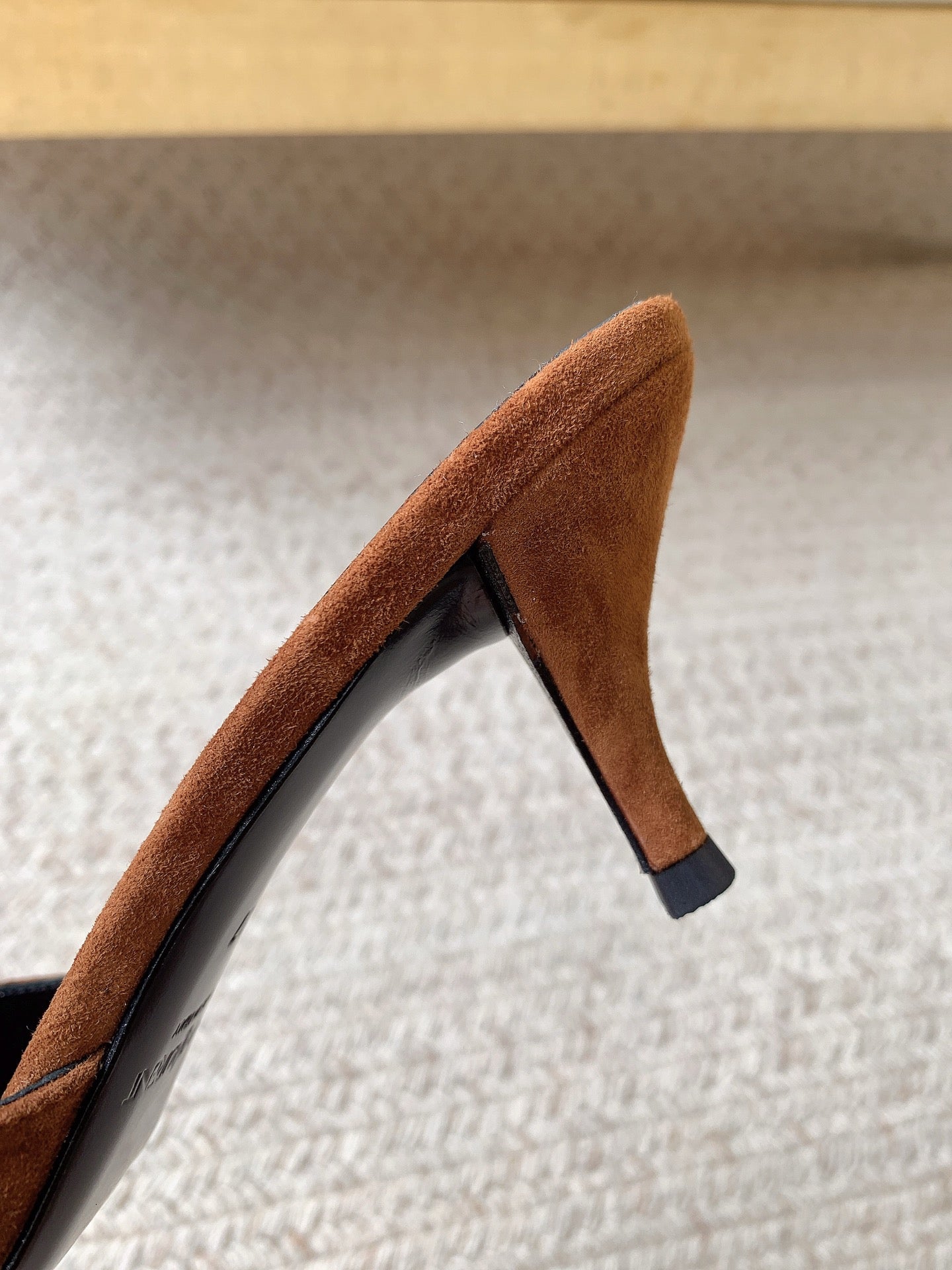 YSL Babylone Mules 6cm Coffee Brown Suede