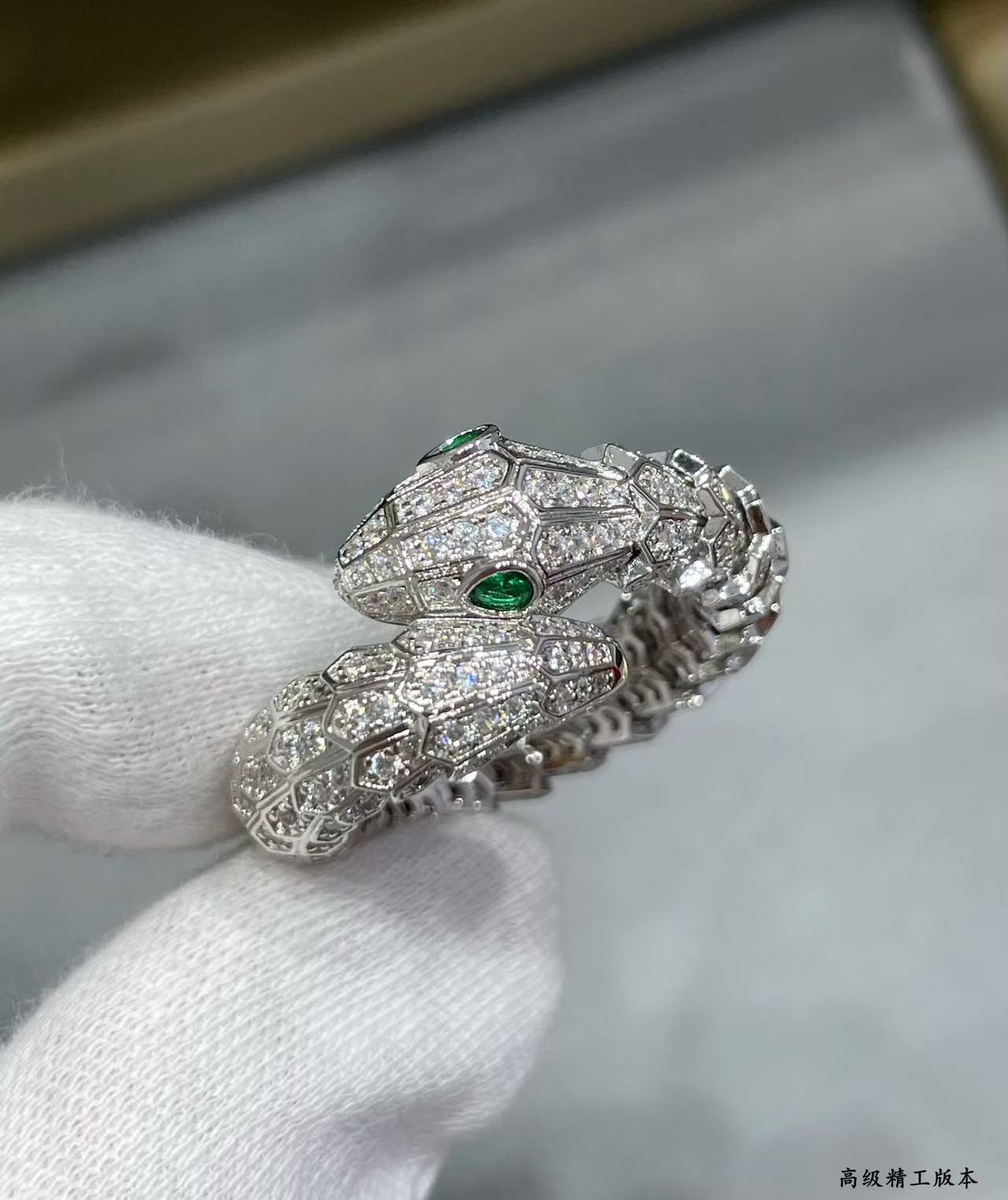 Serpenti White Crystal Ring 354697