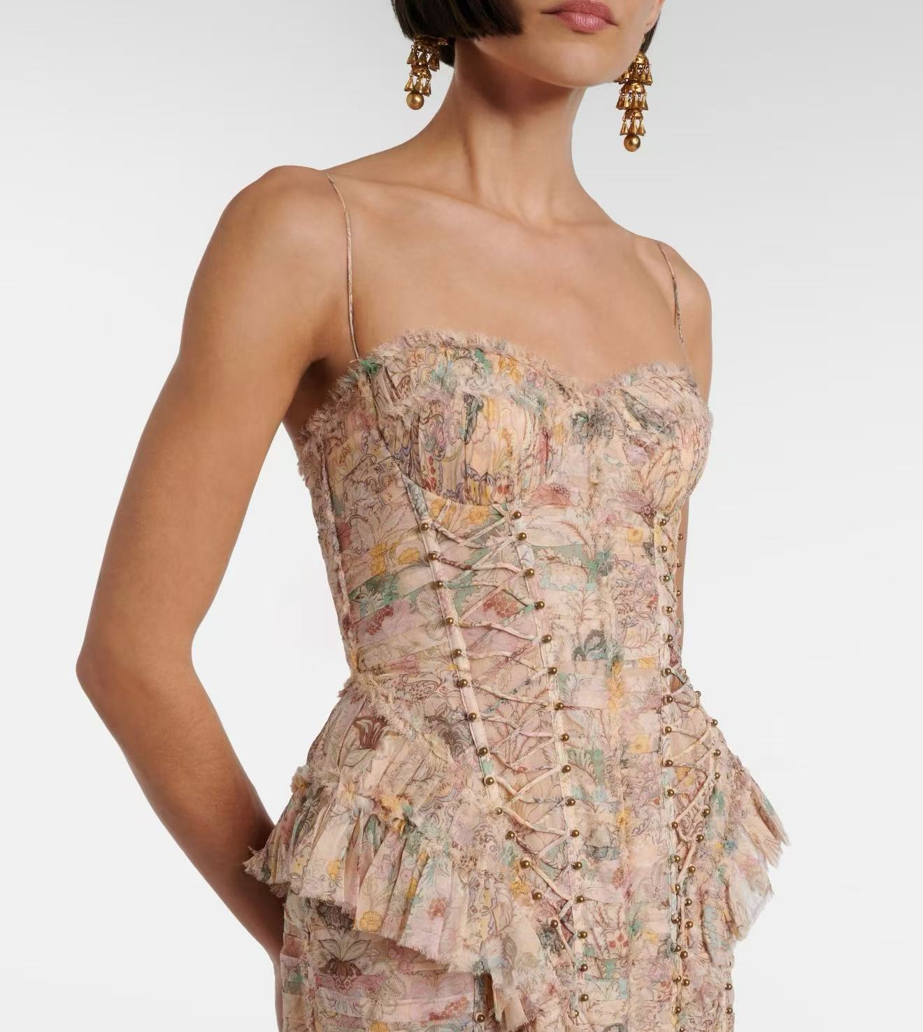 Zimmermann Rebellion Frayed Midi Dress