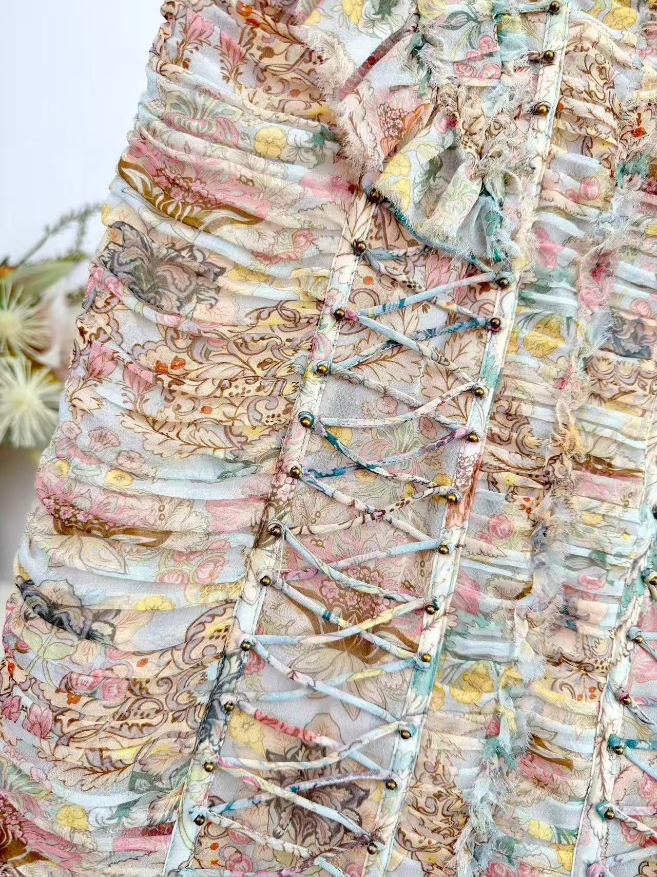 Zimmermann Rebellion Frayed Midi Dress