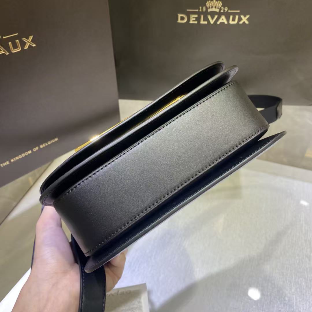 DX Lingot Small Shoulder Bag D Buckle 20.5cm Black Calfskin