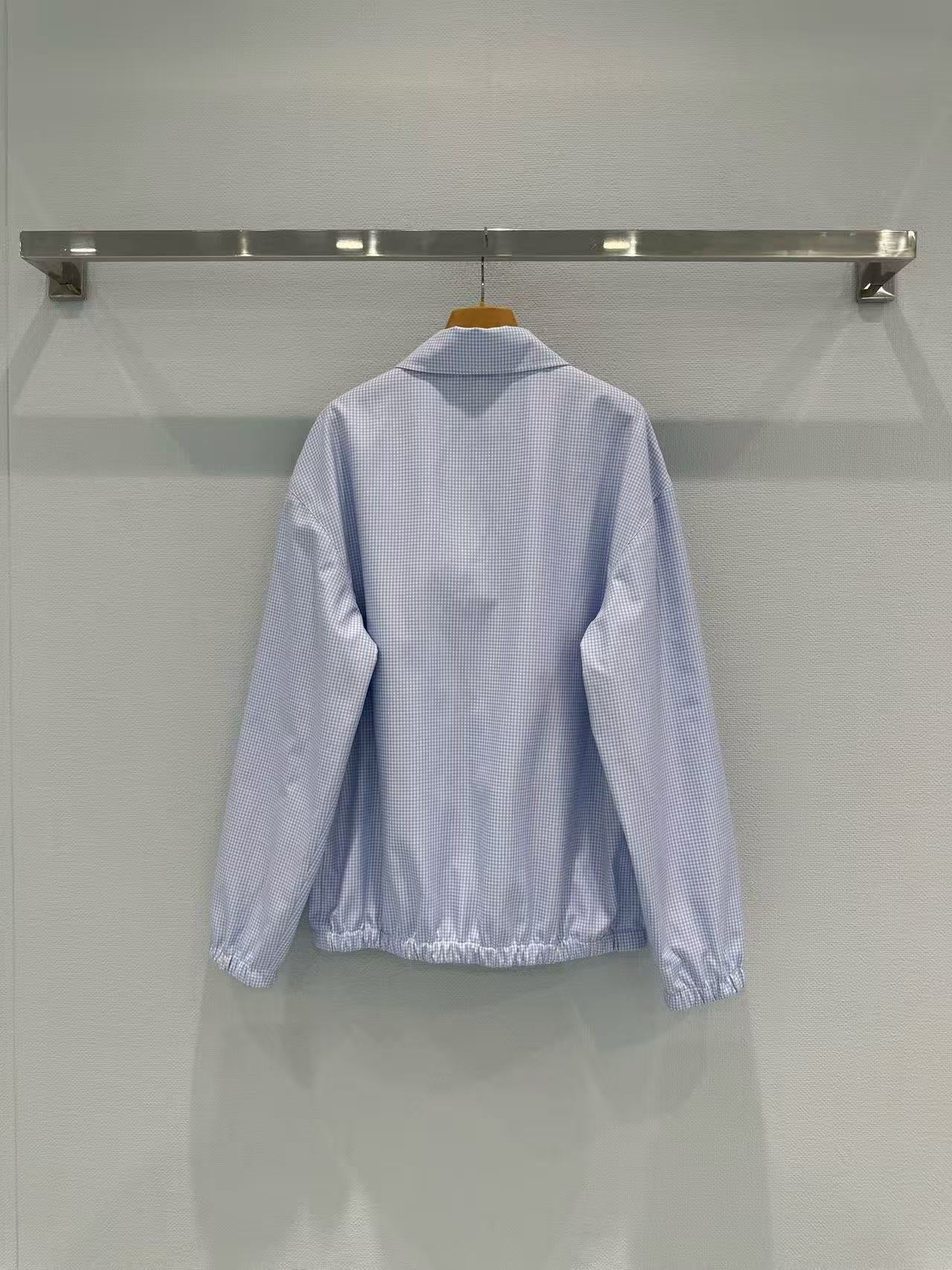 Miu 26s Gingham Check Blouson Jacket