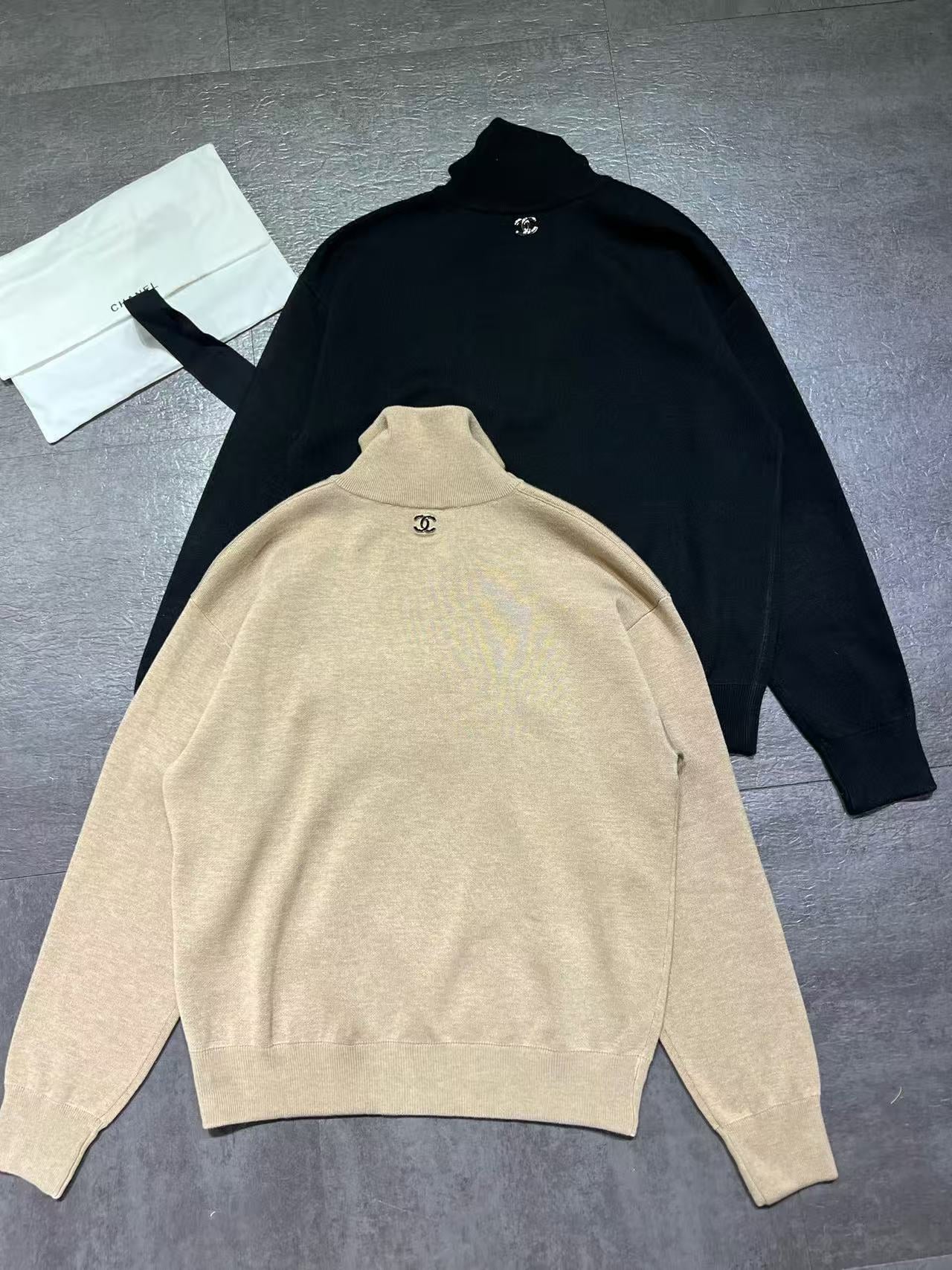 CC Quarter-Zip Sweatshirt Wool Silk Polyamide Cashmere