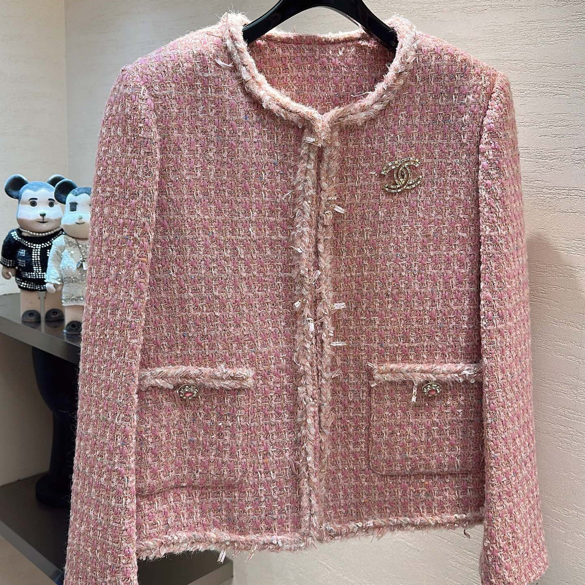CC Cropped Jacket Pink Tweed