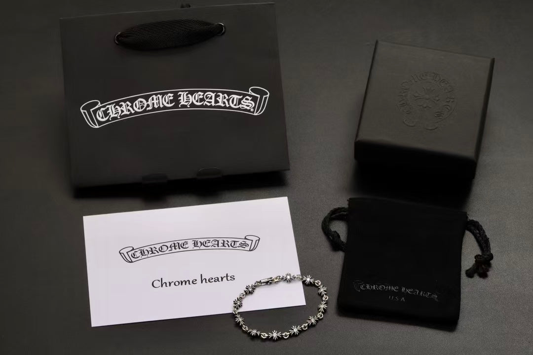 Chrome Hearts Silver Tiny E CH Plus Bracelet