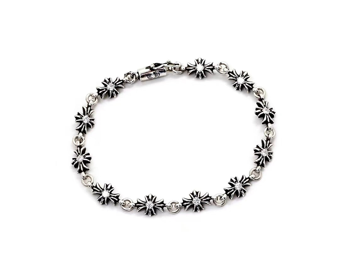 Chrome Hearts Silver Tiny E CH Plus Bracelet