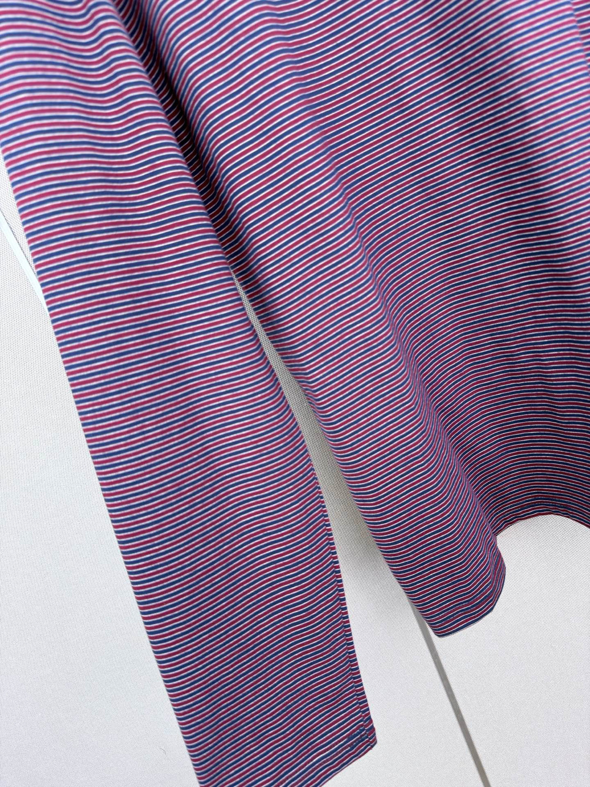 Miumiu Jersey Striped Shirt in Burgundy Cotton