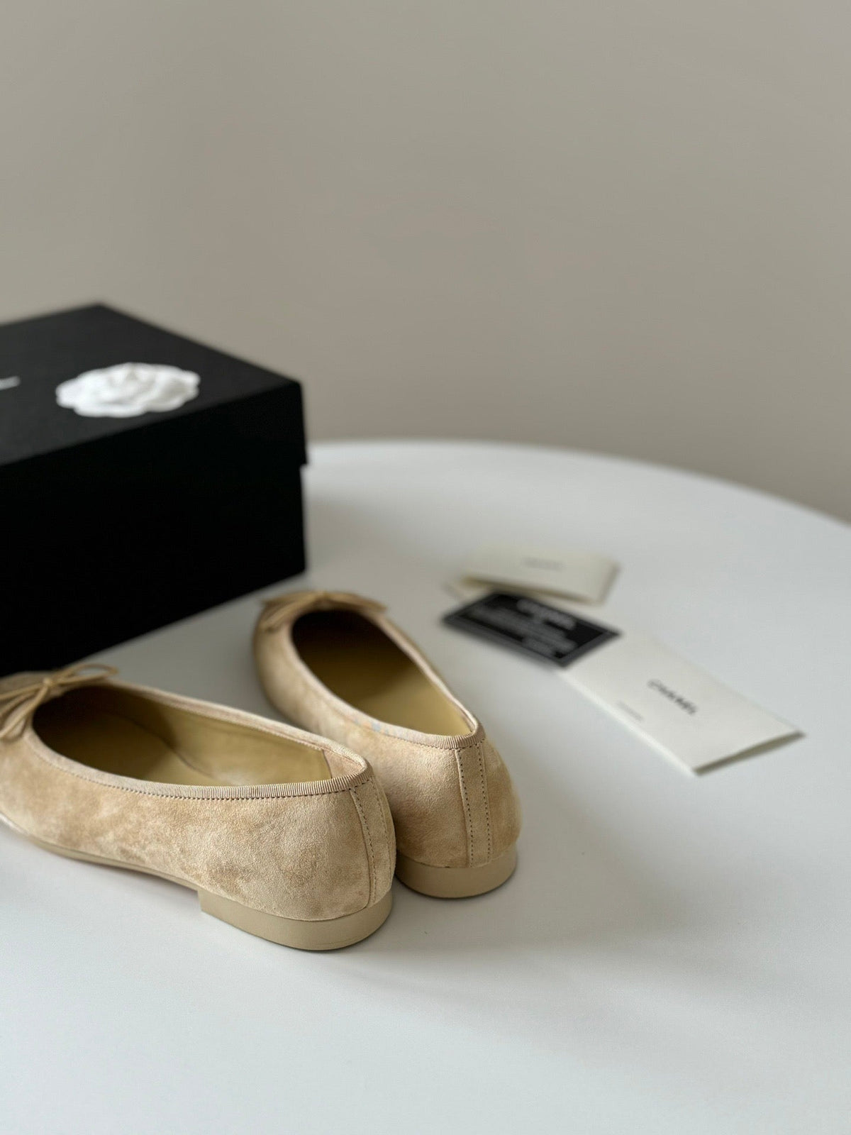 CC Ballet Flats Beige in Suede