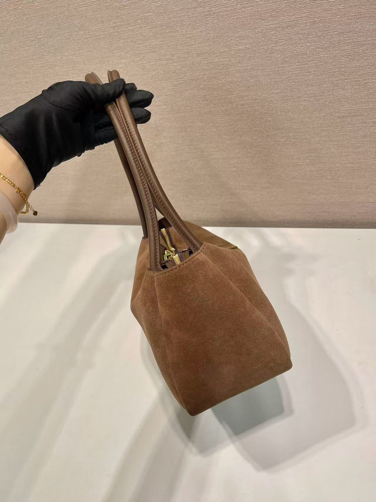 Prada 26s Medium Darling Brown Suede