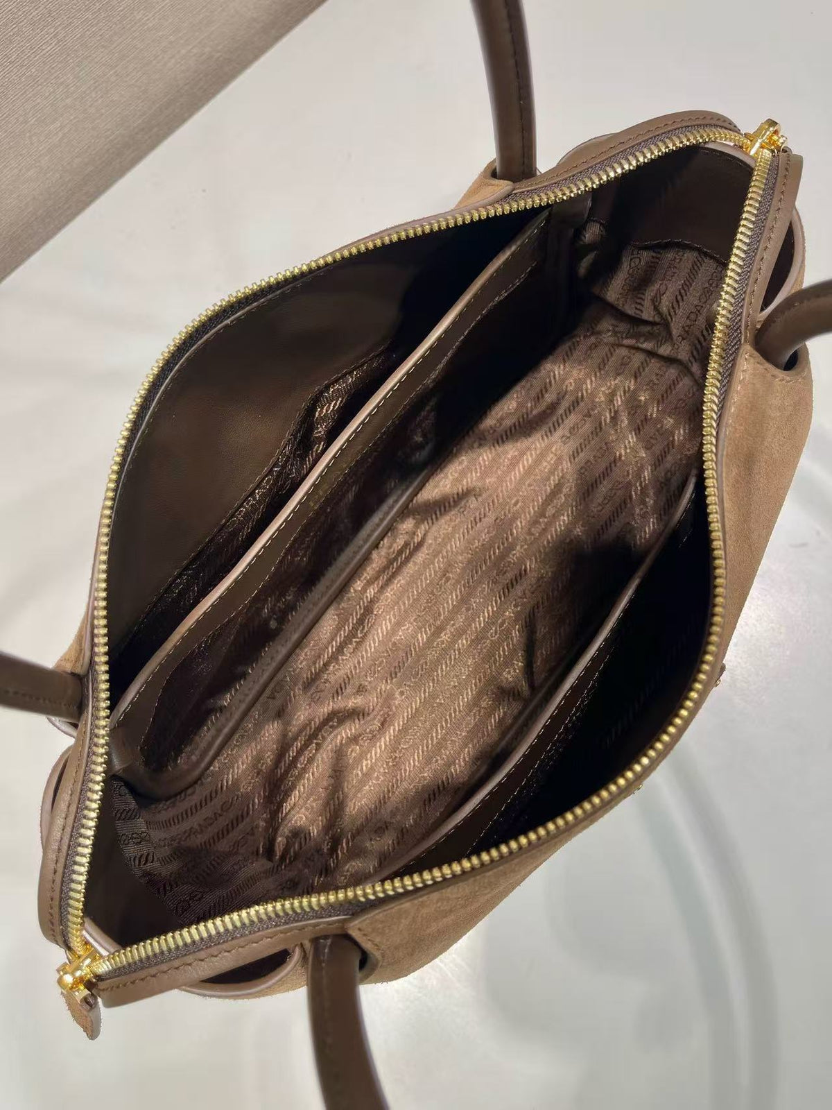 Prada 26s Medium Darling Brown Suede