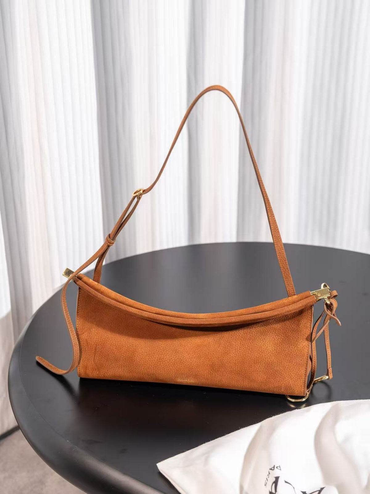 Alaia Le Click East West Medium Bag 30cm Olive Tan Cowhide