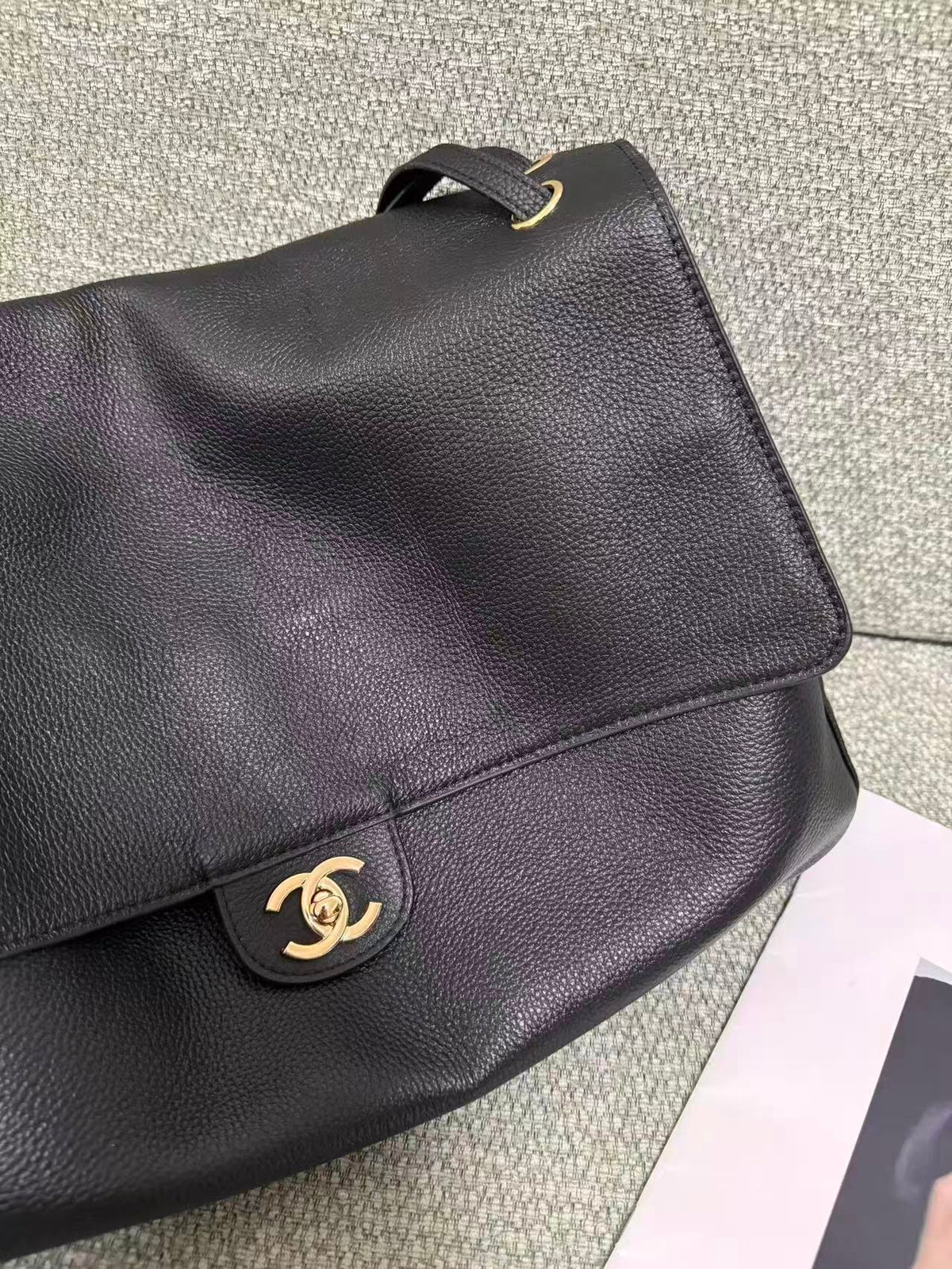 Chanel 2026 Maxi Flap Bag 38.5cm Black Calfskin GHW