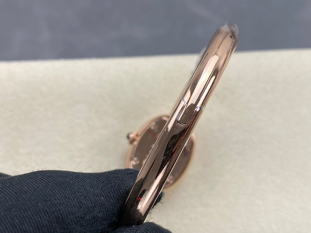 Cartier Baignoire Mini 18.5mm Pink Gold Clous de Paris Dial
