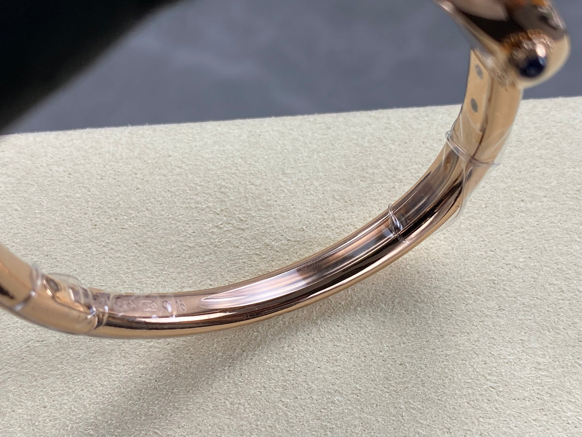 Cartier Baignoire Mini 18.5mm Pink Gold Clous de Paris Dial