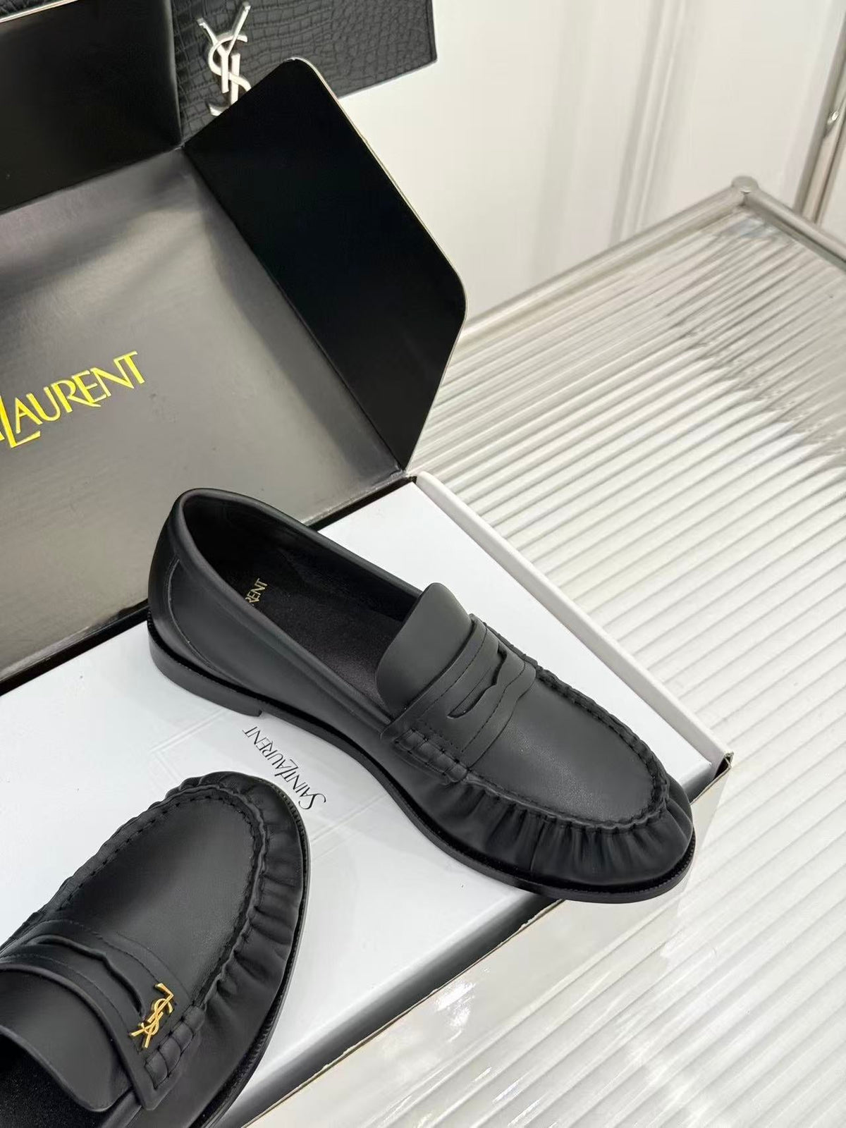 YSL 2026 Loafer Black Brown Leather