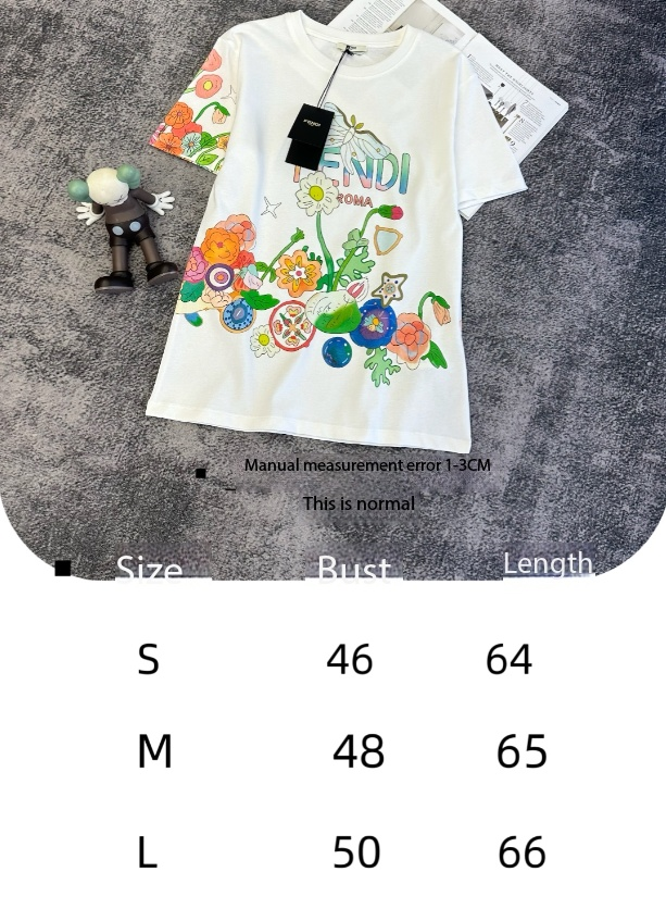 Fendi Fantastic Future T-Shirt White Multicolor Cotton 350783