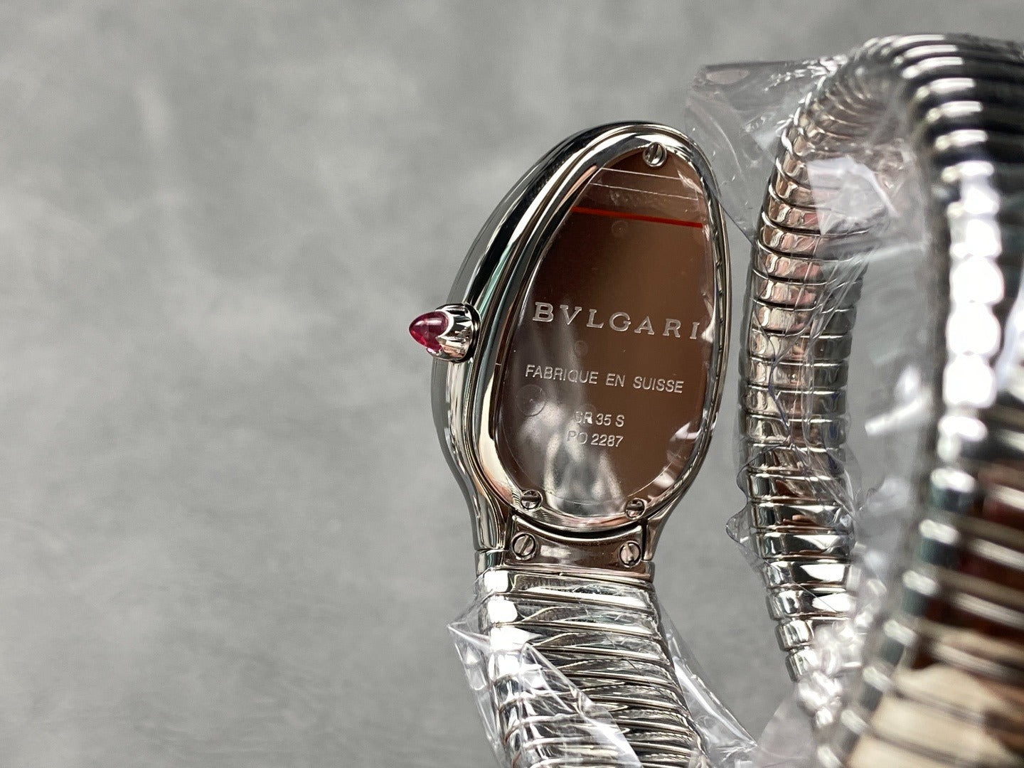 Bulgari Serpenti Tubogas Sliver With Black Dial