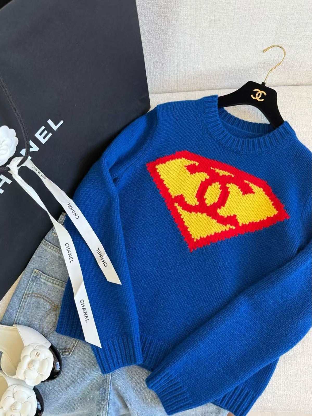 CC 26A Superman Sweater Blue Wool