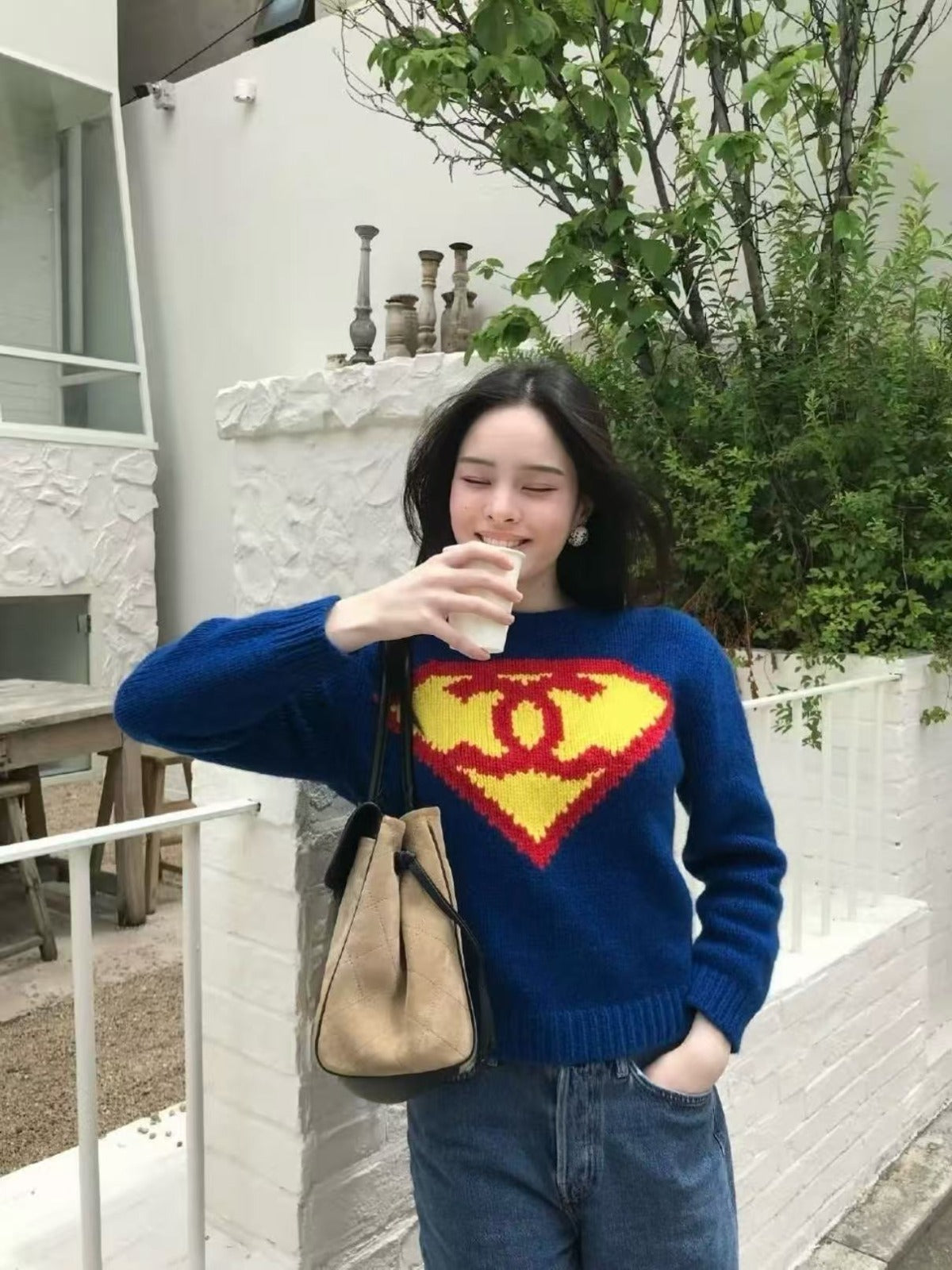 CC 26A Superman Sweater Blue Wool