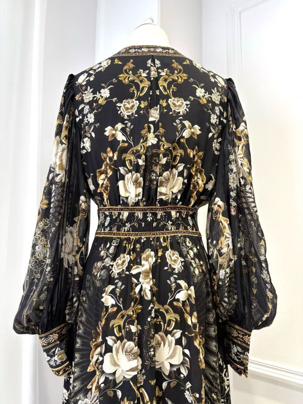 Flamenco Folklore Tiered Dress With Neck Frill