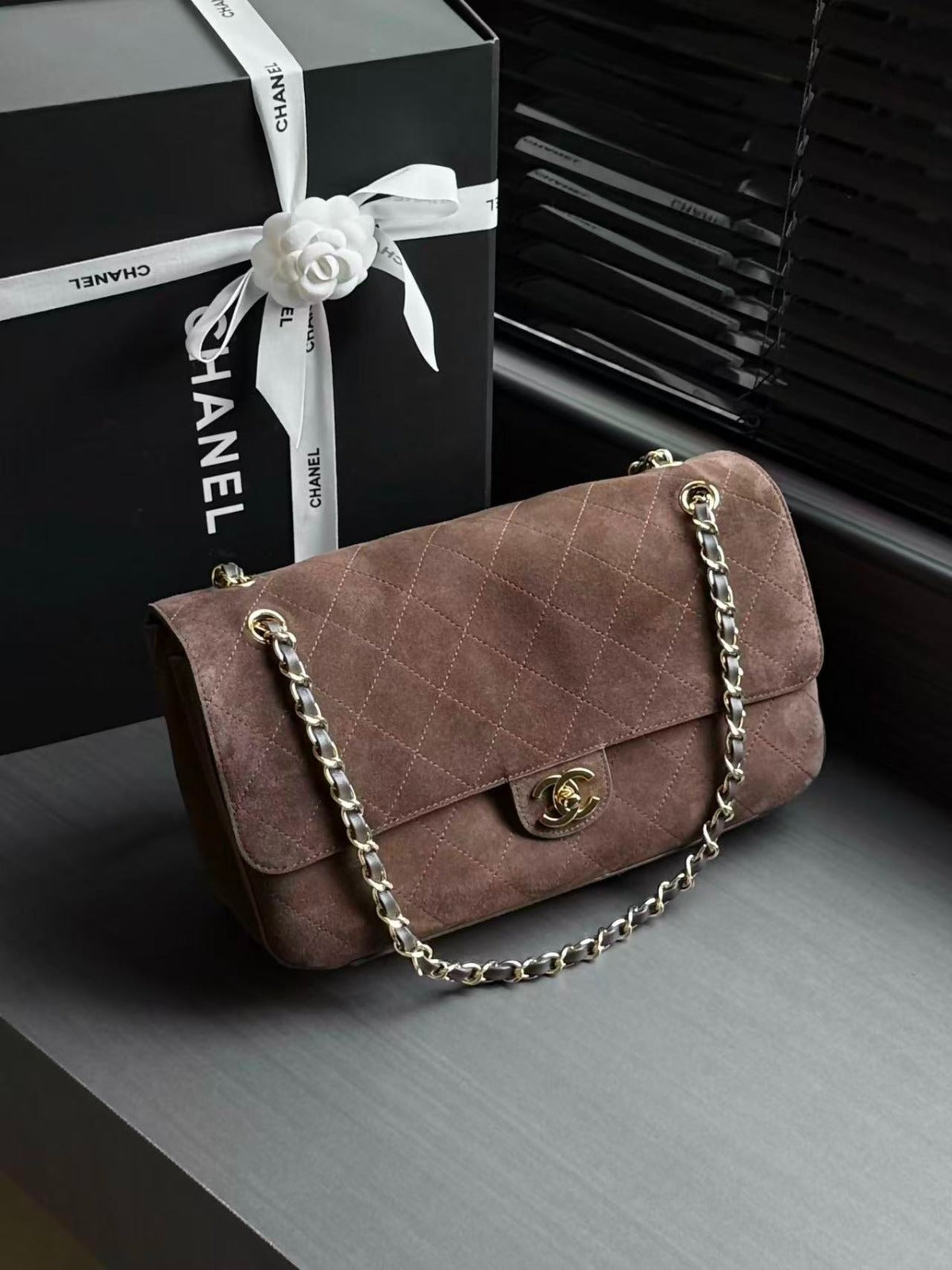 CC 26s Métiers d’art 2026 Maxi Flap Bag 32cm Suede GHW