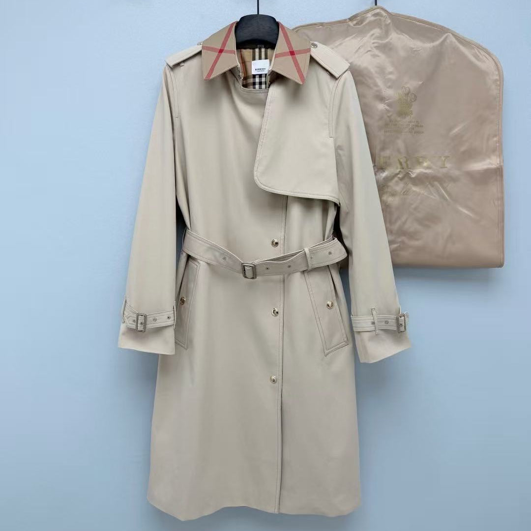 BRR Heritage Long Trench Coat Beige Gabardine 8115484