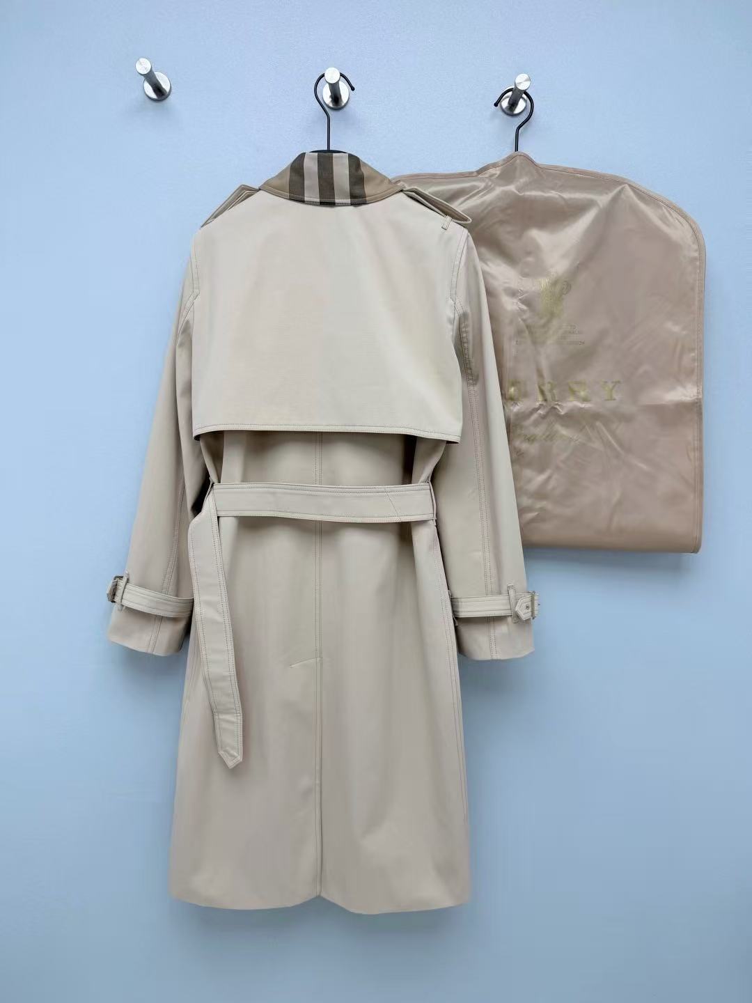 BRR Heritage Long Trench Coat Beige Gabardine 8115484