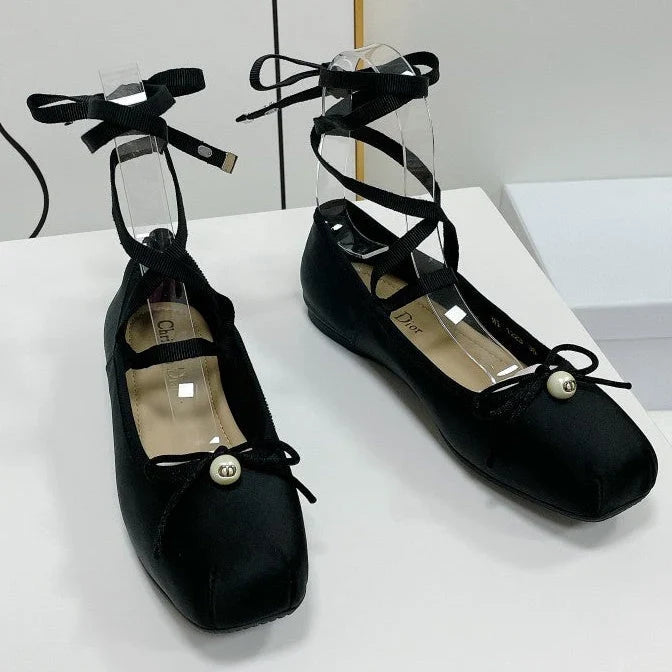 Dior 2026 Grosgrain D-Joy Ballet Flats Satin 966604