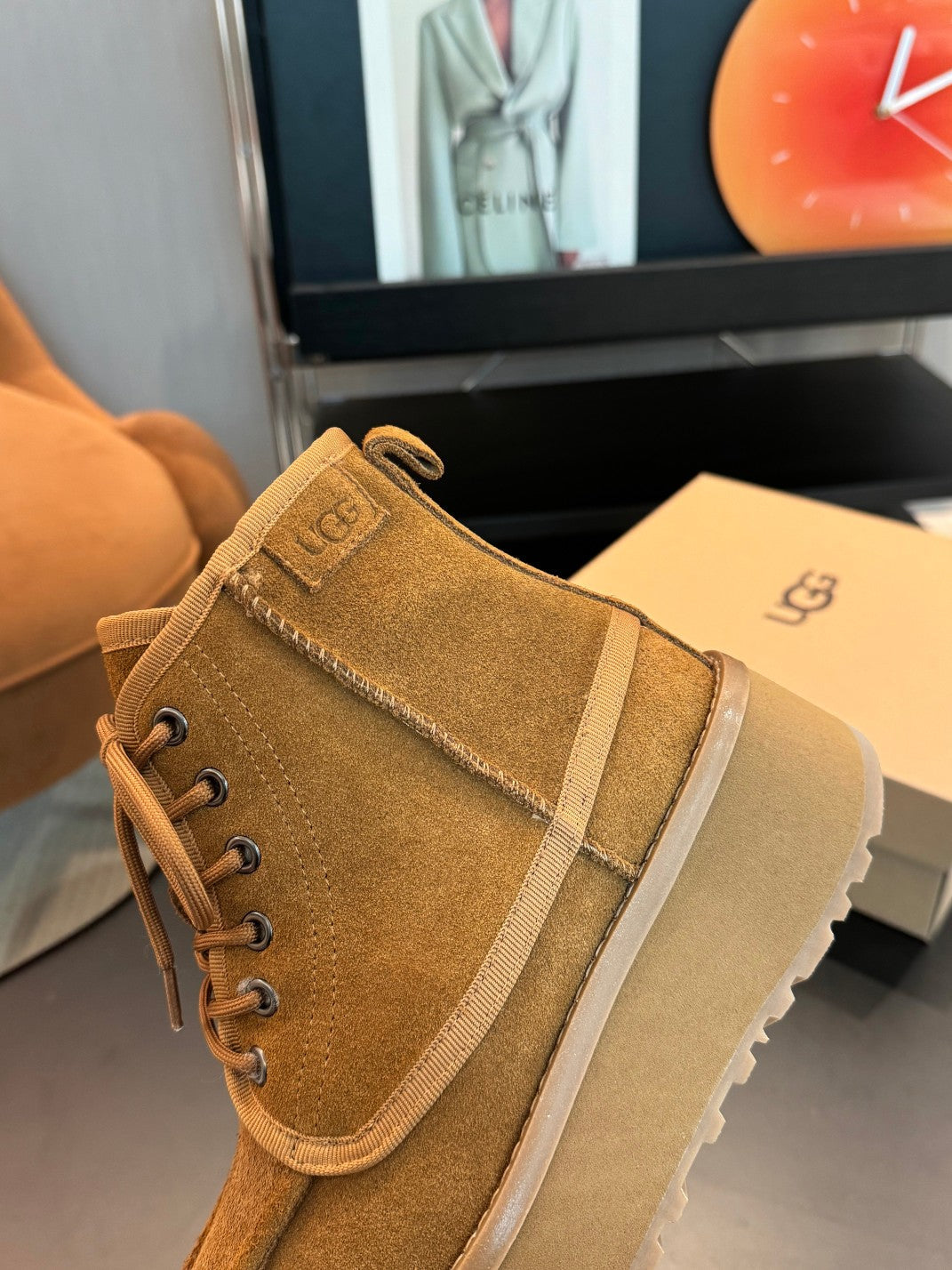 UGG Martin Boots Flat Sole Suede