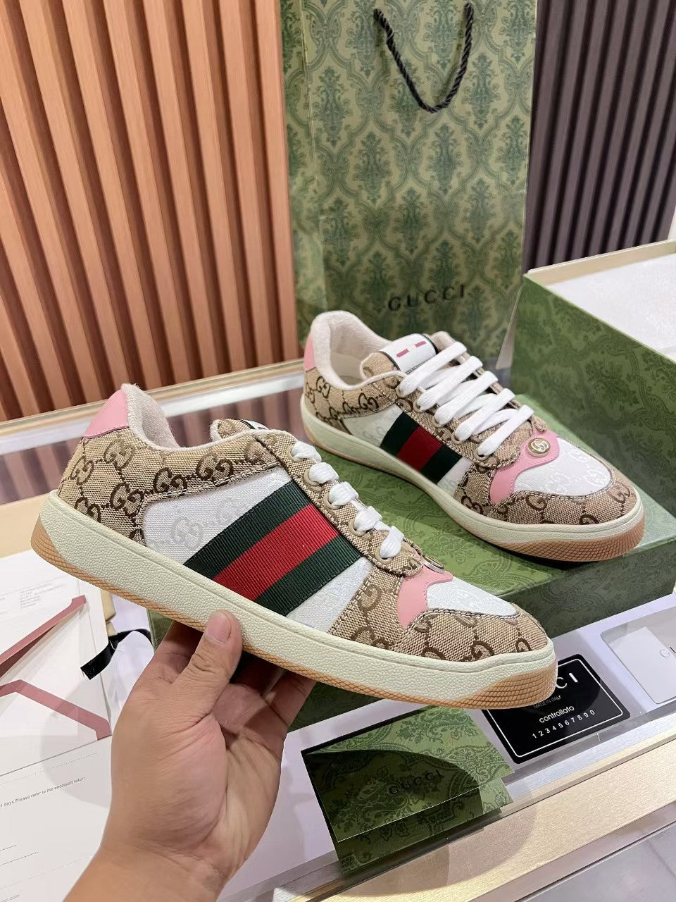 GG 26s Ripstop Sneakers Canvas Leather 996959
