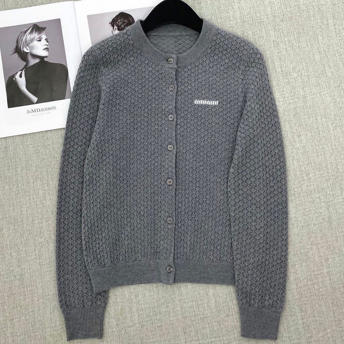 Miumiu 2026 Crew-Neck Cardigan Wool 433379
