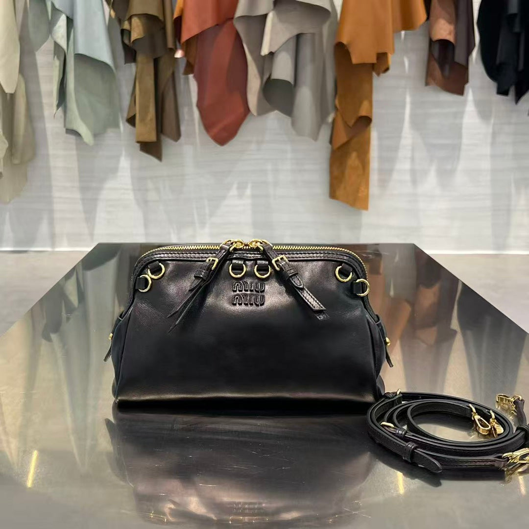 MiuMiu 2026 Caprice Clutch Bag 24cm Leather