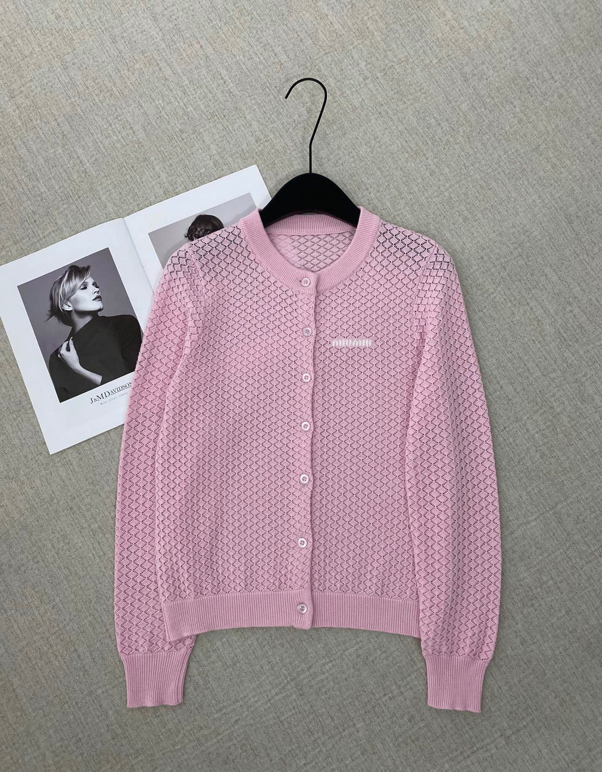 Miumiu 2026 Crew-Neck Cardigan Wool 433379