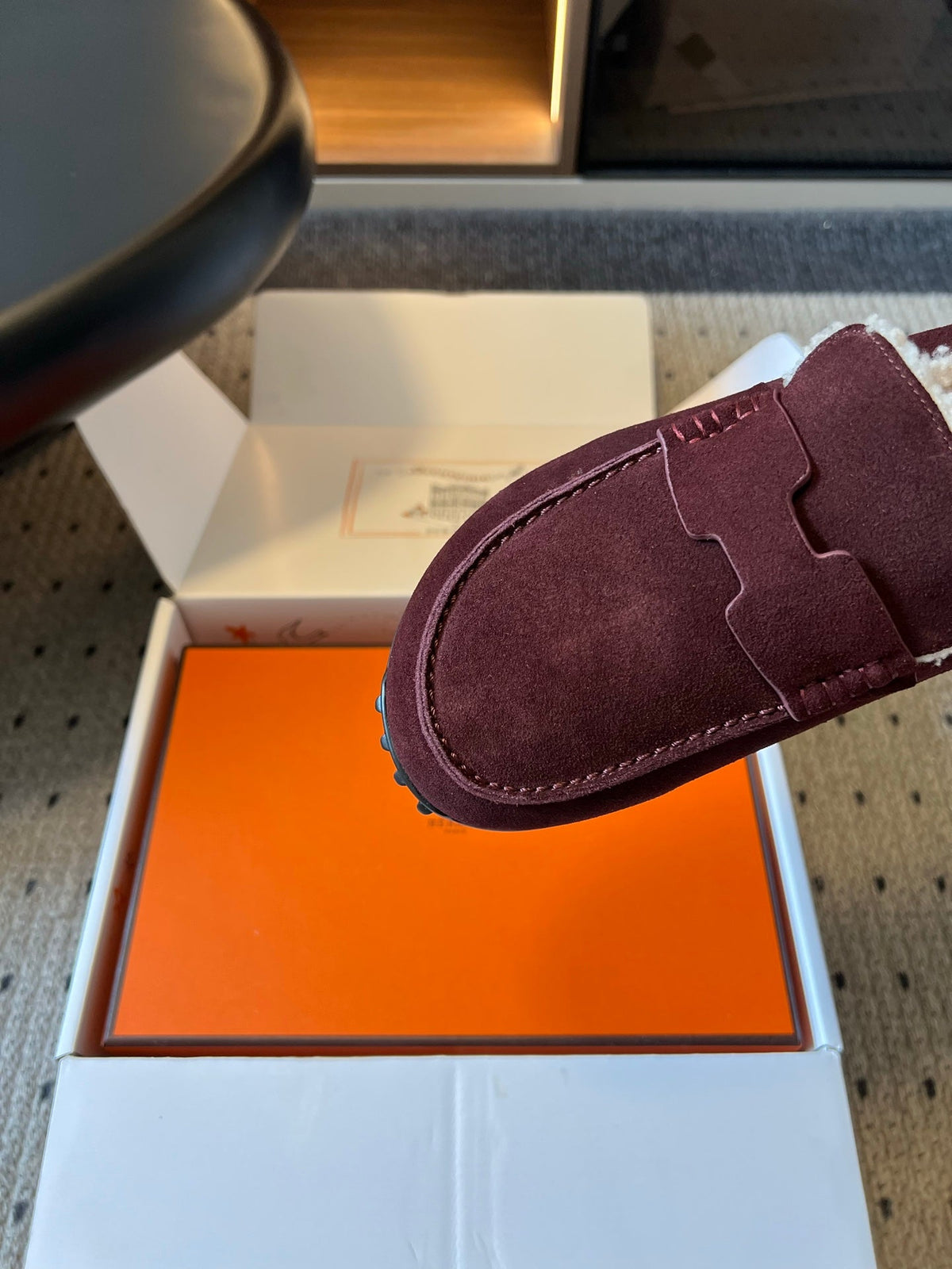HM 26S Destin Mules Dark Red Suede