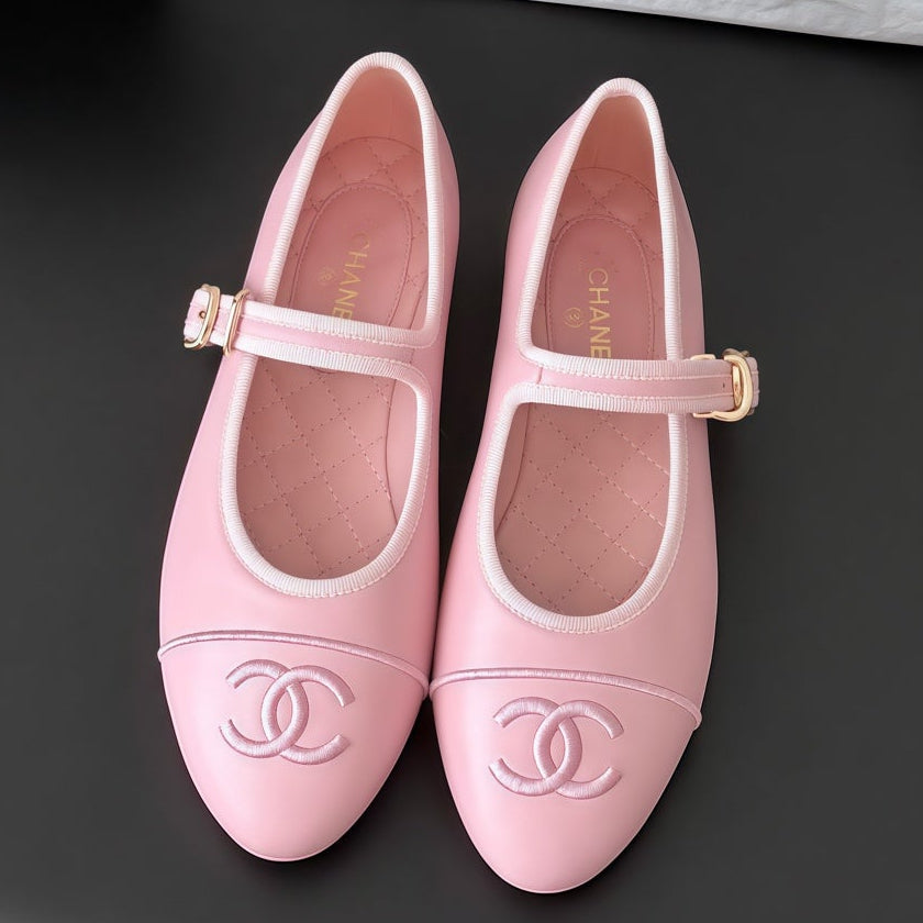 Chanel 2026 Buckle Strap Ballet Flat Leather 127903
