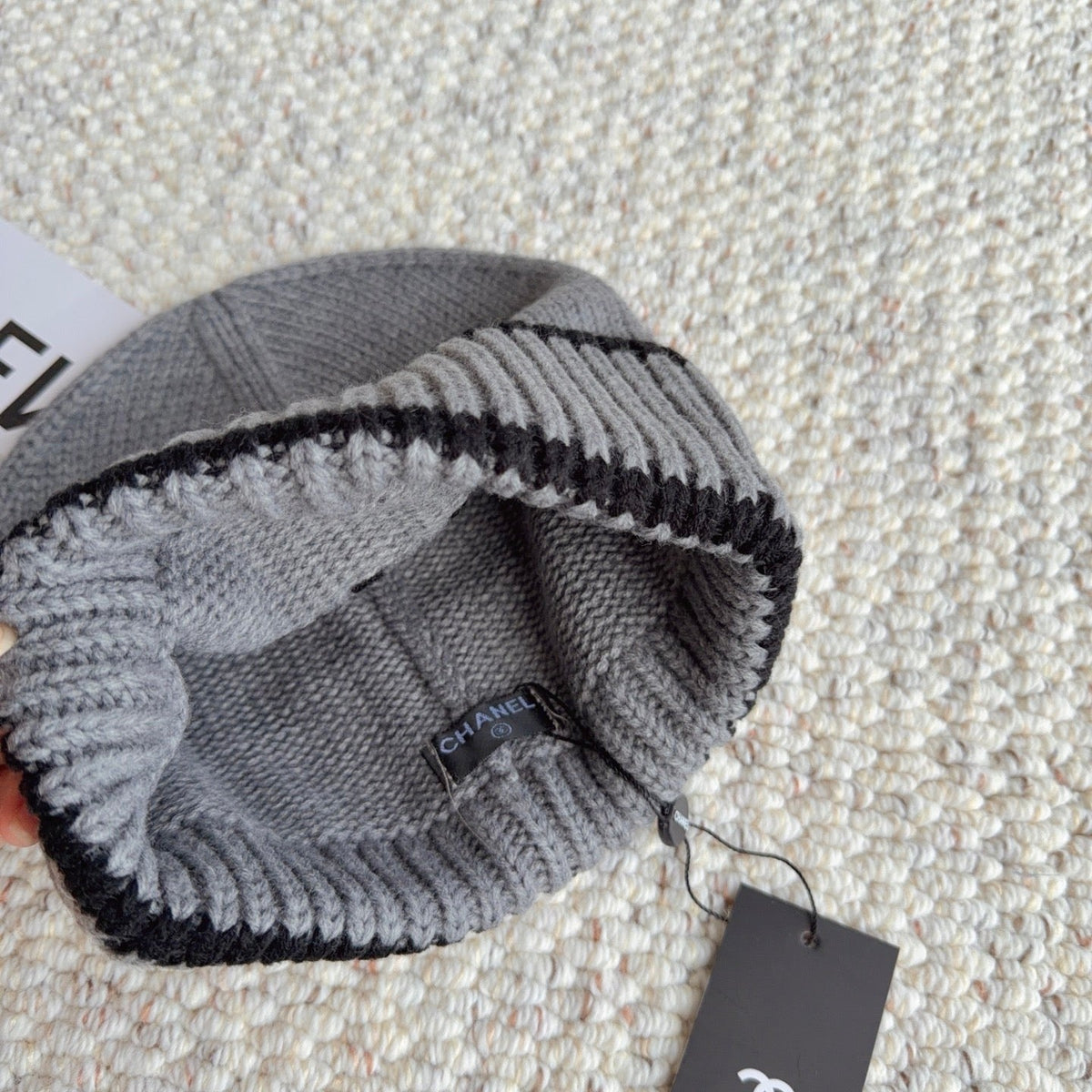 Chanel Double C Beanie Wool 477882