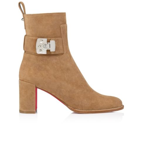 CL Booty Lock 70 Mm Low Boots Veau Velours Lionne