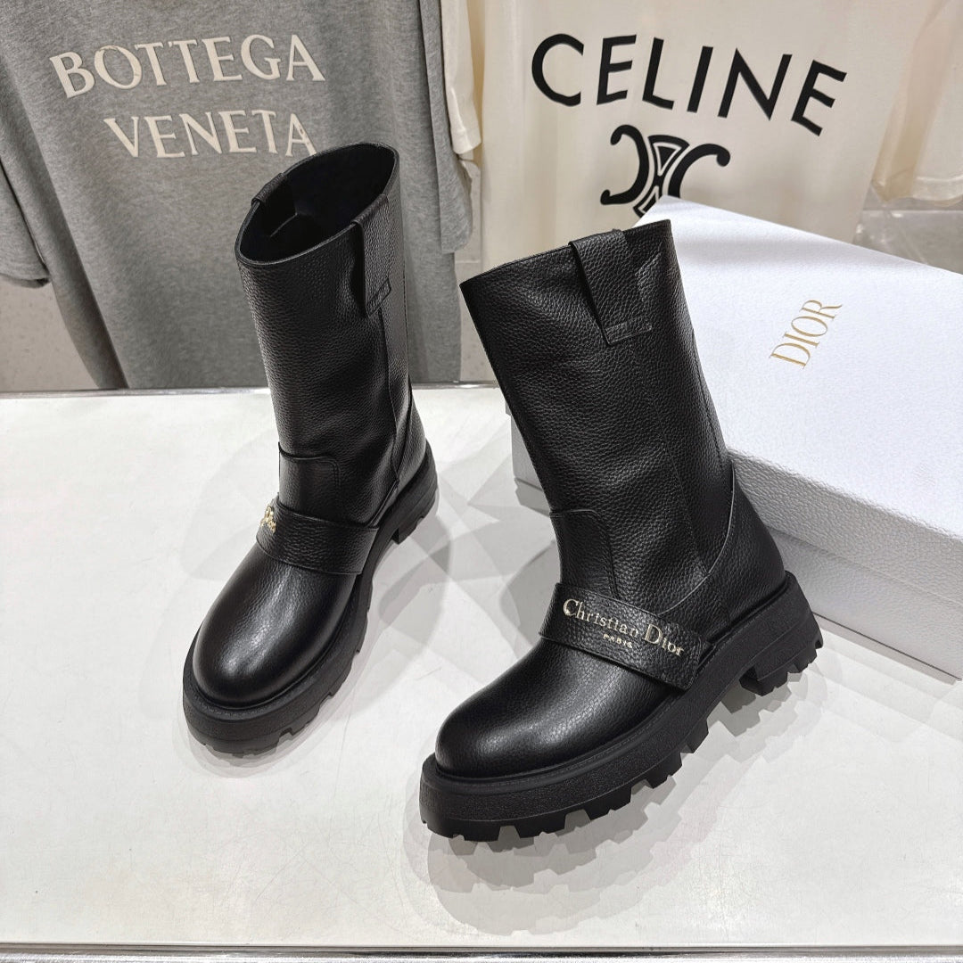 CD D-Quest Boot 35mm Black Grained Calfskin 492054