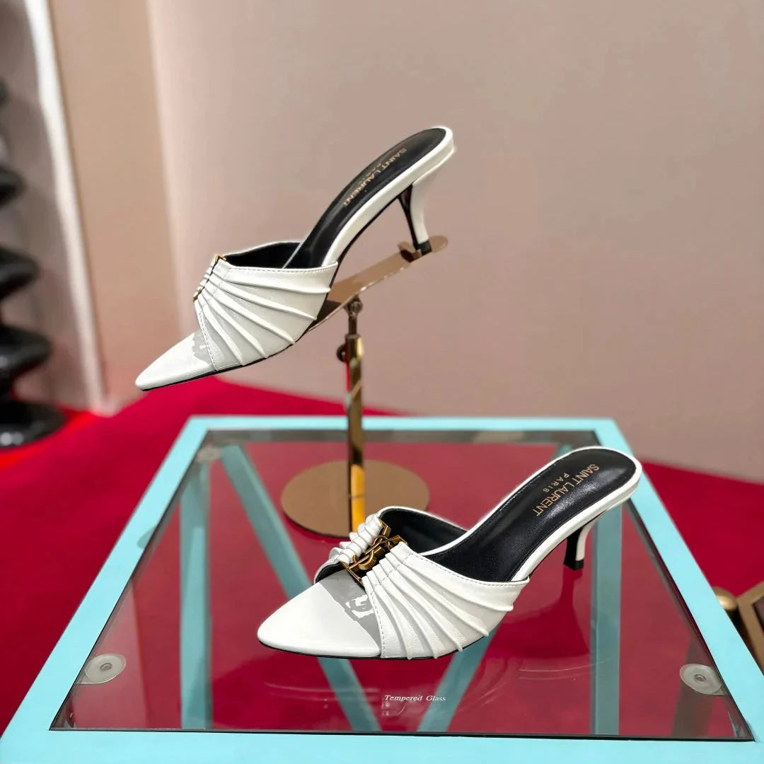YSL 2026 Sandal 6cm Smooth Calfskin 925205