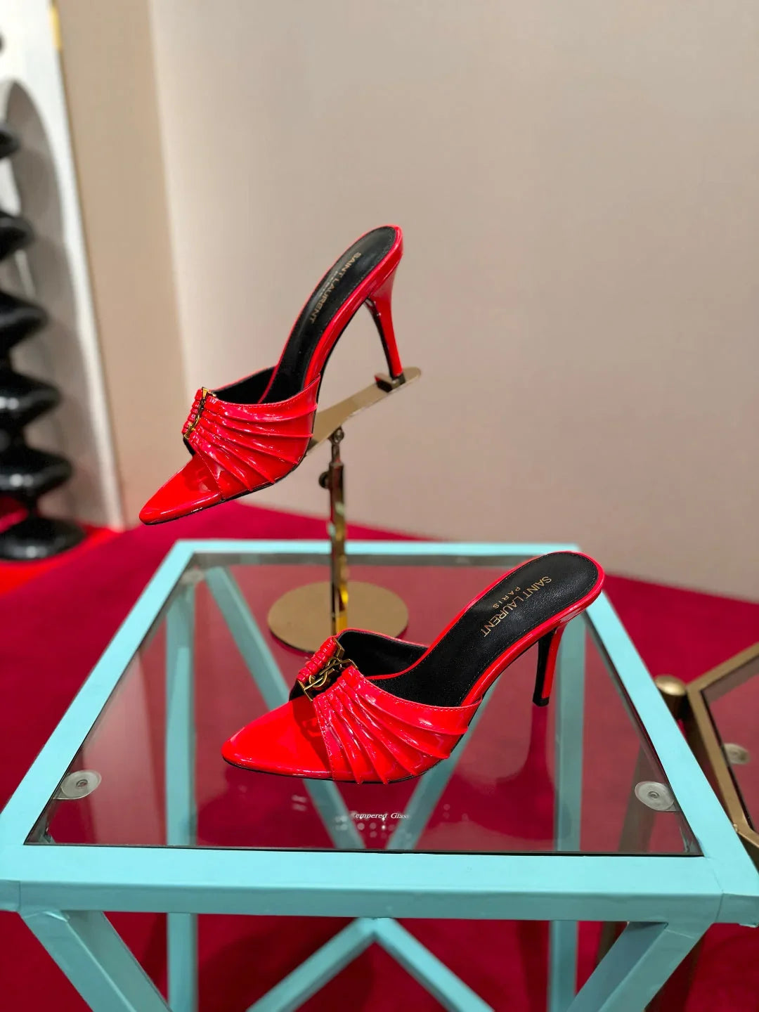 YSL 2026 Sandal 10cm Smooth Calfskin 925205