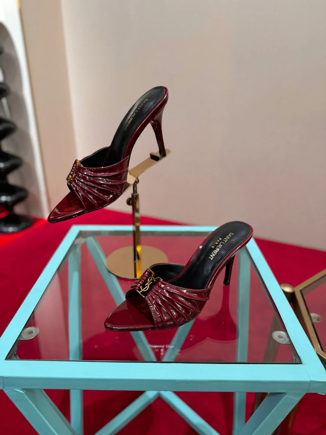 YSL 2026 Sandal 10cm Smooth Calfskin 925205