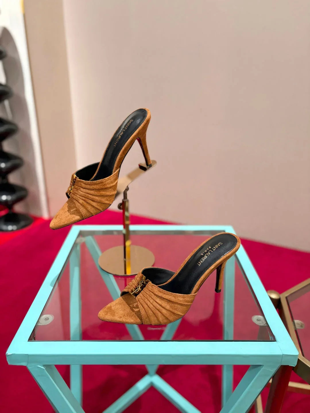 YSL 2026 Sandal 10cm Smooth Calfskin 925205