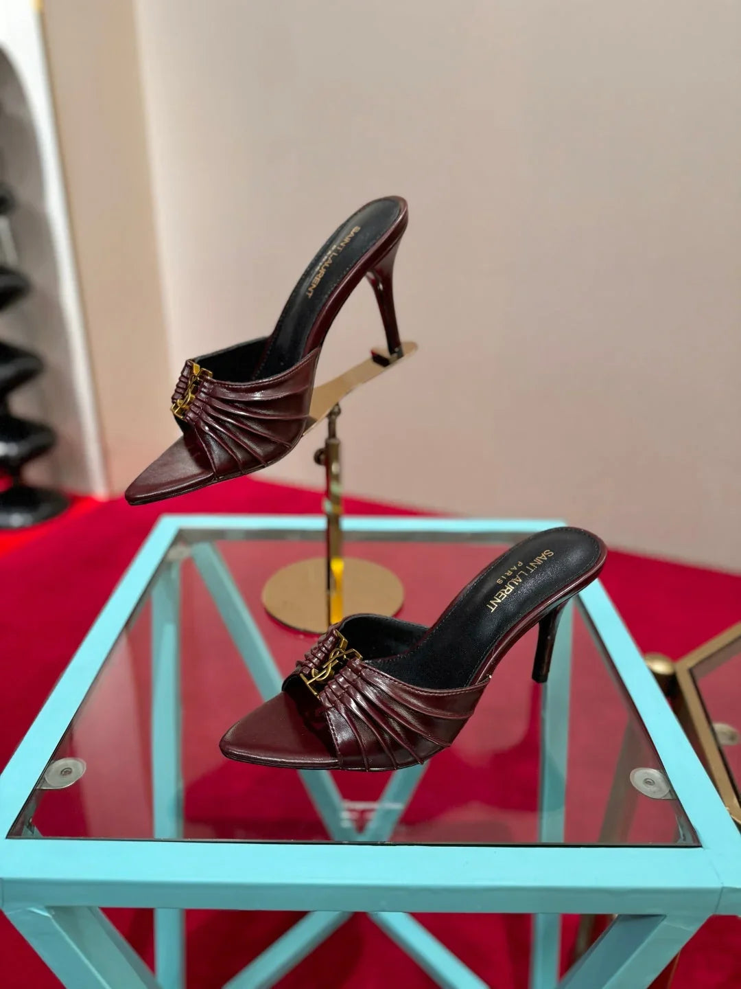 YSL 2026 Sandal 10cm Smooth Calfskin 925205