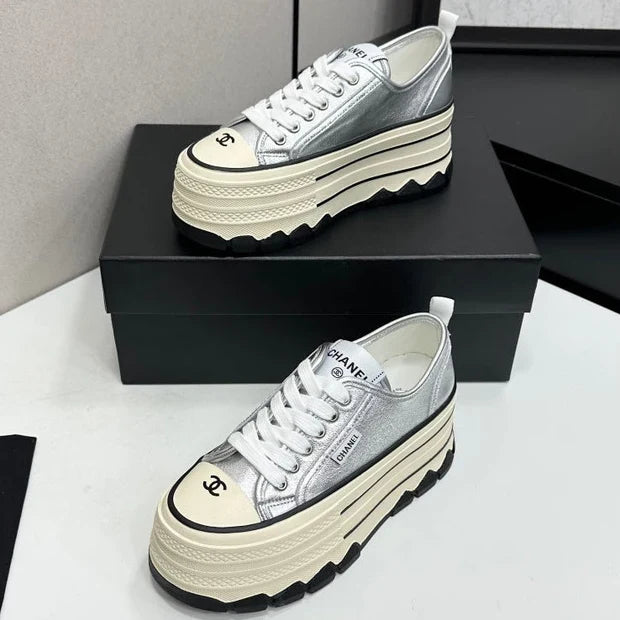 Chanel 2026 Chunky Metallic Sneakers Cowhide 985829