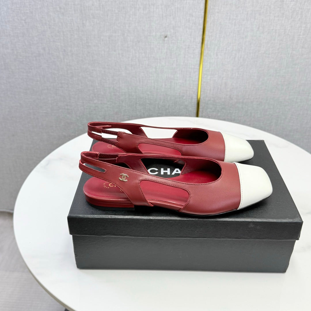 Chanel 26s Slingback Flats Leather 167777