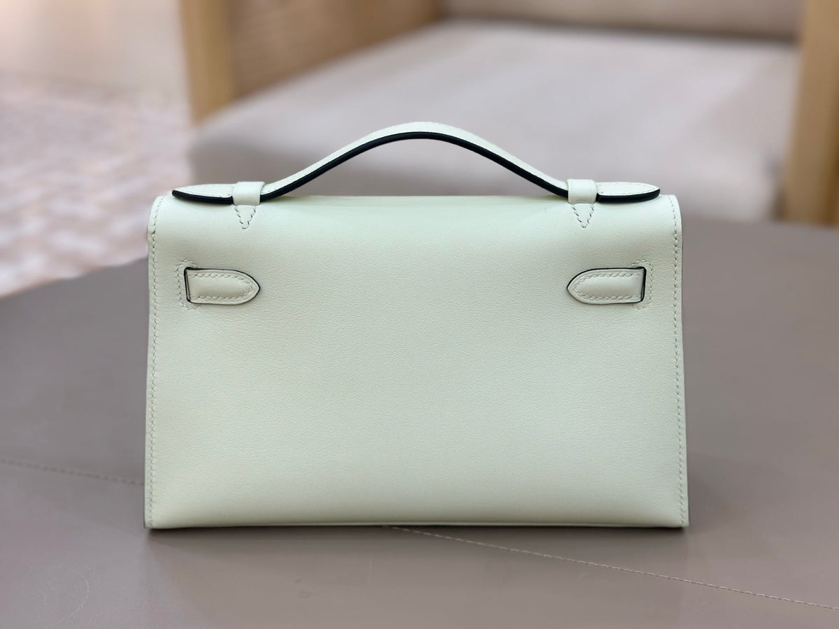 High-end Hermes 2026 Kelly Pochette 22cm Bag Swift Leather