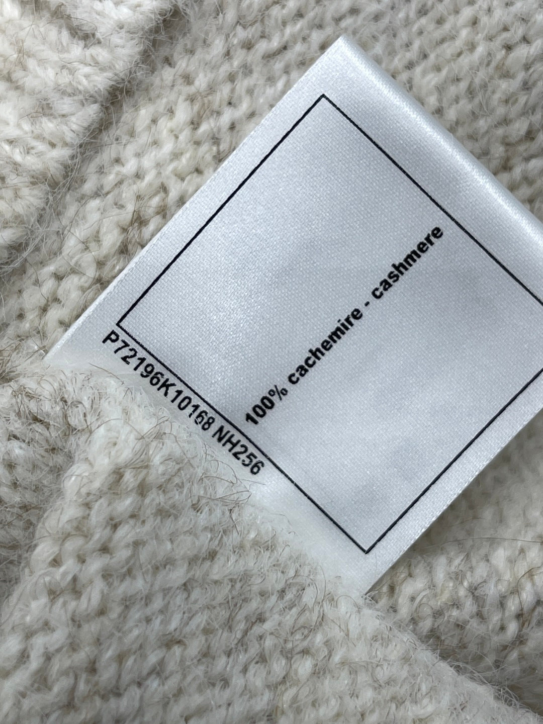 CC 26FW Textured-Trim Zip-Up Sweater CC Logo Cashmere 274028